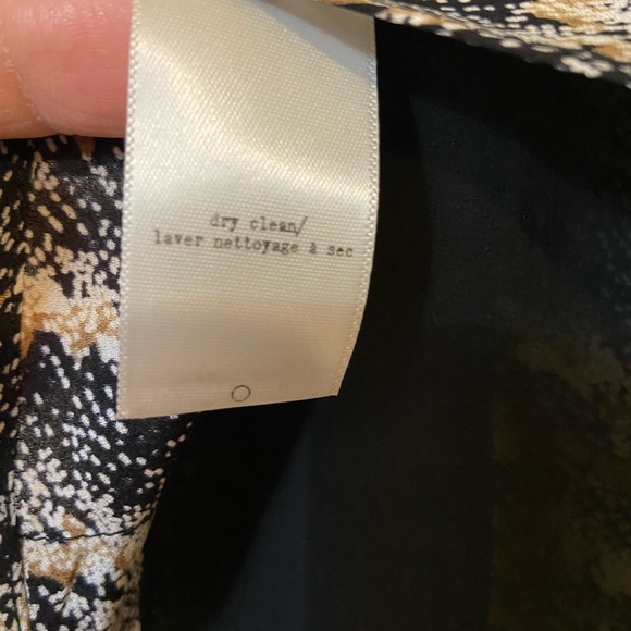 Rag & Bone printed silk High Low Sleeveless Blouse Tank Top Black Cream Sheer - Picture 9 of 9